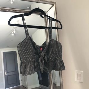 Union Bay Crop Top with Bow & Ruffle